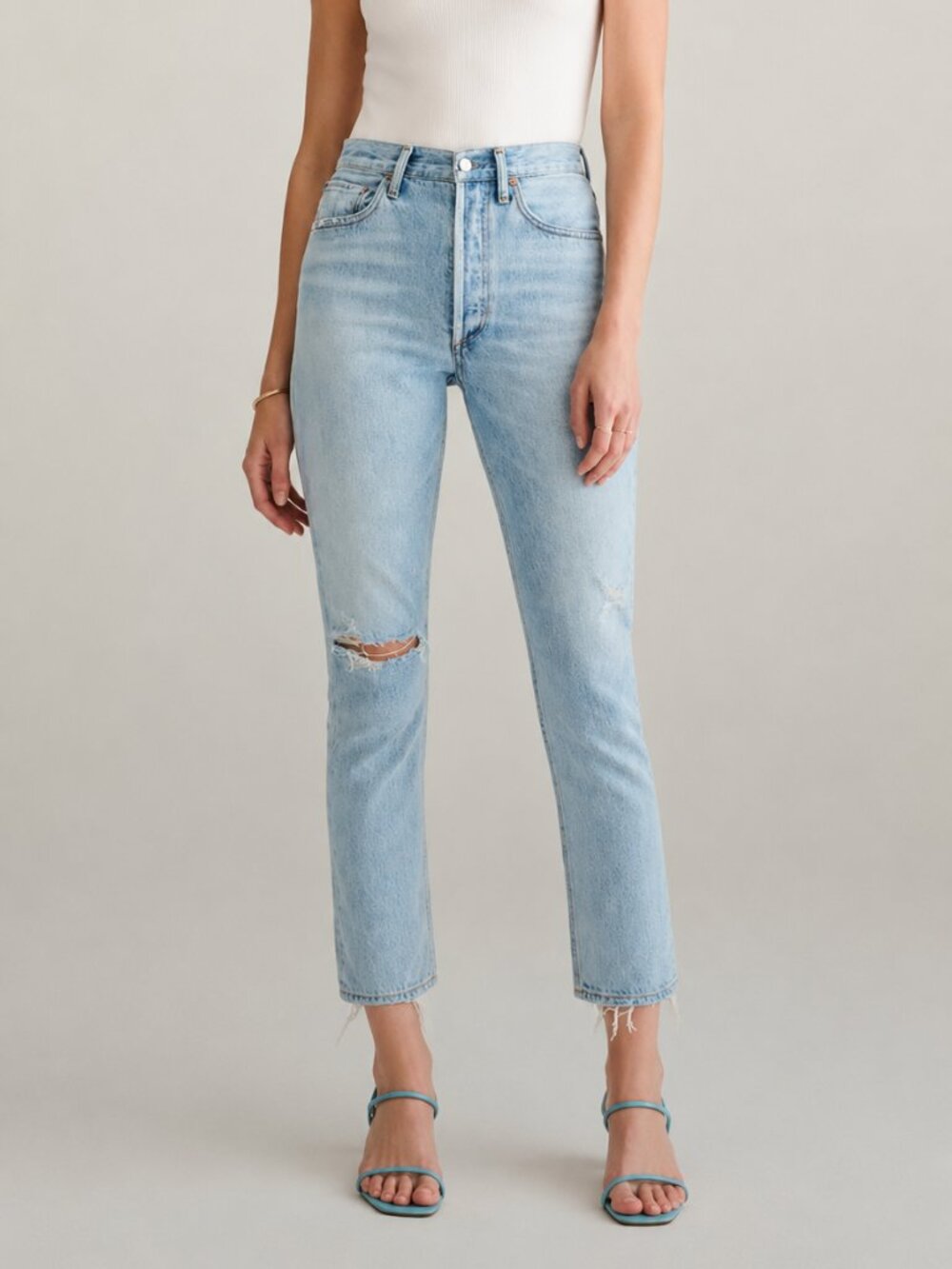 AGOLDE Riley High Rise Straight Crop Jeans Size 25